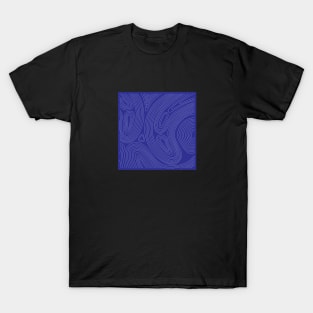 Lines on Blue T-Shirt